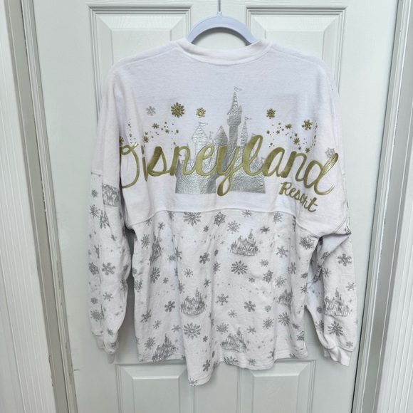 Disney Other - Disney Parks Disneyland 2020 Holiday Gold Snowflake Velour Spirit Jersey MEDIUM